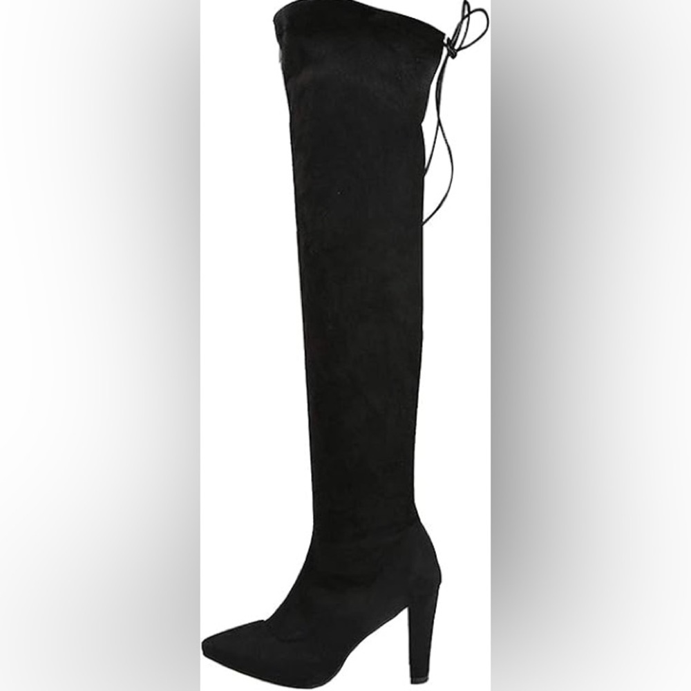 TOP Moda Black Over the Knee Boots
